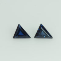 4x3 mm Natural Blue Sapphire Loose Gemstone Triangle Cut Pair - Thai Gems Export Ltd.
