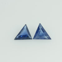 4x3 mm Natural Blue Sapphire Loose Gemstone Triangle Cut Pair - Thai Gems Export Ltd.