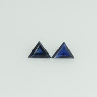 3x2 mm Natural Blue Sapphire Loose Gemstone Triangle Cut Pair