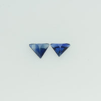 3x2 mm Natural Blue Sapphire Loose Gemstone Triangle Cut Pair