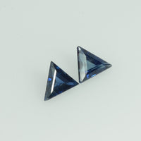 Natural Blue Sapphire Loose Gemstone Triangle Cut Pair