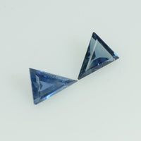 Natural Blue Sapphire Loose Gemstone Triangle Cut Pair