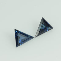 Natural Blue Sapphire Loose Gemstone Triangle Cut Pair