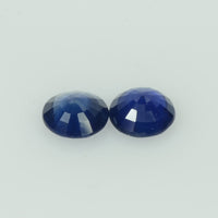 4.5 mm Natural Blue Sapphire Loose Pair Gemstone Round Cut