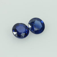 4.5 mm Natural Blue Sapphire Loose Pair Gemstone Round Cut
