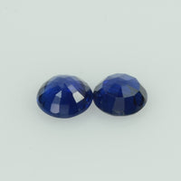 4.5 mm Natural Blue Sapphire Loose Pair Gemstone Round Cut