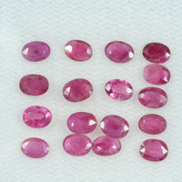 4x3 MM Natural Ruby Loose Gemstone Oval Cut