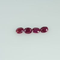 4x3 MM Lot Natural Ruby Loose Gemstone Oval Cut
