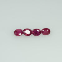 4.5x3.5 MM Natural Ruby Loose Gemstone Oval Cut