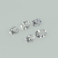 Natural White Sapphire Loose Gemstone Oval Cut