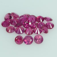 2.5-4.0 mm Natural Pink Sapphire Loose Gemstone VS Quality AAA Color Round Diamond Cut