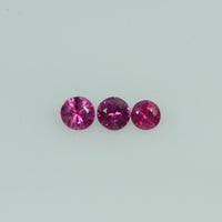 2.5-4.0 mm Natural Pink Sapphire Loose Gemstone VS Quality AAA Color Round Diamond Cut