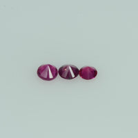 2.5-4.0 mm Natural Pink Sapphire Loose Gemstone VS Quality AAA Color Round Diamond Cut