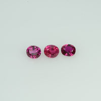 3.7x3 mm Natural Burma Ruby Loose Gemstone Oval Cut