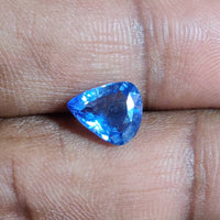 2.58 cts Unheated Natural Blue Sapphire Loose Gemstone Pear Cut