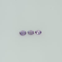 2-3.0 mm Natural Lavender Purple Sapphire Loose Gemstone Cleanish Quality Round Diamond Cut