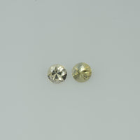 3-5 mm Natural Pastel Yellow Sapphire Loose Gemstone Round Diamond Cut Cleanish Quality