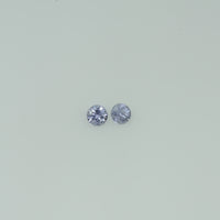 2.5-3.0 mm Natural Lavender Purple Sapphire Loose Gemstone Round Diamond Cut Vs Quality