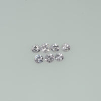 2.5-4.0 mm Natural Pastel Pink Sapphire Loose Gemstone Round Diamond Cut Vs Quality