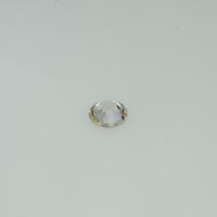 3.5-5.0 mm Natural Yellowish White Sapphire Loose Gemstone Round Diamond Cut Vs Quality