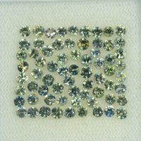 1.1 -3.5 mm Natural Greenish Yellow Sapphire Loose Gemstone Round Diamond Cut Vs Quality Color