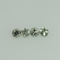 1.8-3.0 mm Natural Greenish Yellow Sapphire Loose Gemstone Round Diamond Cut Vs Quality Color