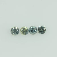 2.1-4.0 mm Natural Greenish Yellow Sapphire Loose Gemstone Round Diamond Cut Vs Quality Color