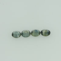 2.2-3.5 mm Natural Teal Green Sapphire Loose Gemstone Round Diamond Cut Color