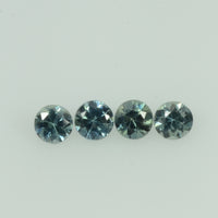 2-4.5 mm Natural Teal Green Sapphire Loose Gemstone Round Diamond Cut Color