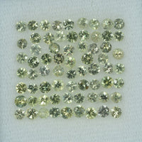 1.4- 3 mm Natural Yellowish Green Sapphire Loose Gemstone Round Diamond Cut Color
