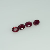 4.5x3.5 mm Natural Burma Ruby Loose Gemstone Oval Cut