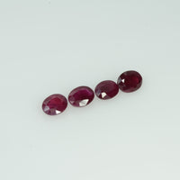 4.5x3.5 MM Natural Ruby Loose Gemstone Oval Cut