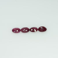 4.5x3.5 MM Natural Ruby Loose Gemstone Oval Cut