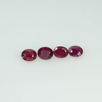 4.5x3.5 MM Natural Ruby Loose Gemstone Oval Cut