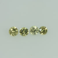 1.3- 4.0 mm Natural Yellowish Green Sapphire Loose Gemstone Round Diamond Cut