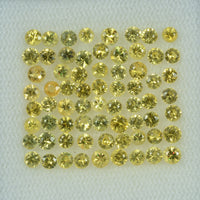 1.4- 3.5 mm Natural Yellow Sapphire Loose Gemstone Round Diamond Cut Color - Thai Gems Export Ltd.