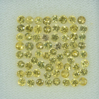 1.4- 3.5 mm Natural Yellow Sapphire Loose Gemstone Round Diamond Cut Color - Thai Gems Export Ltd.