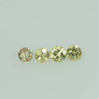 1.4- 4.0 mm Natural Yellow Sapphire Loose Gemstone Round Diamond Cut Color