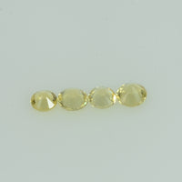 1.4- 4.0 mm Natural Yellowish Green Sapphire Loose Gemstone Round Diamond Cut Color