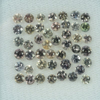 1.4-4.5 mm Natural Fancy Gold Sapphire Loose Gemstone Round Diamond Cut