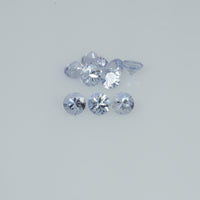 2.5-3.5 mm Natural Whitish Blue Sapphire Loose Cleanish Quality Gemstone Round Diamond Cut - Thai Gems Export Ltd.