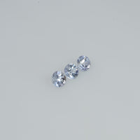 2.5-3.5 mm Natural Whitish Blue Sapphire Loose Cleanish Quality Gemstone Round Diamond Cut - Thai Gems Export Ltd.