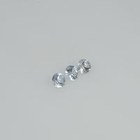 2.5-4.0 mm Natural Whitish Blue Sapphire Loose Cleanish Quality Gemstone Round Diamond Cut - Thai Gems Export Ltd.
