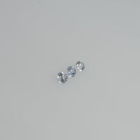 2.5-4.0 mm Natural Whitish Blue Sapphire Loose Cleanish Quality Gemstone Round Diamond Cut - Thai Gems Export Ltd.