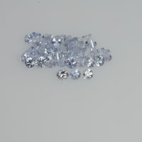 2.5-4.0 mm Natural Whitish Blue Sapphire Loose Cleanish Quality Gemstone Round Diamond Cut - Thai Gems Export Ltd.
