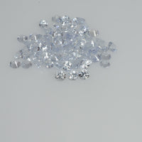 1.5-4.0 mm Natural Whitish Blue Sapphire Loose Cleanish Quality Gemstone Round Diamond Cut