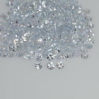 1.5-4.0 mm Natural Whitish Blue Sapphire Loose Cleanish Quality Gemstone Round Diamond Cut