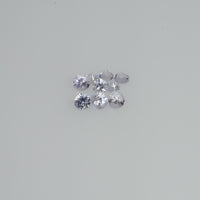 2.5-3.5 mm Natural Whitish Purple Sapphire Loose Cleanish Quality Gemstone Round Diamond Cut