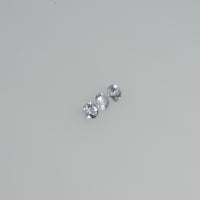 2.5-3.5 mm Natural Whitish Purple Sapphire Loose Cleanish Quality Gemstone Round Diamond Cut