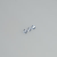 1.5-3.5 mm Natural Bluish White Sapphire Loose Vs Quality Gemstone Round Diamond Cut